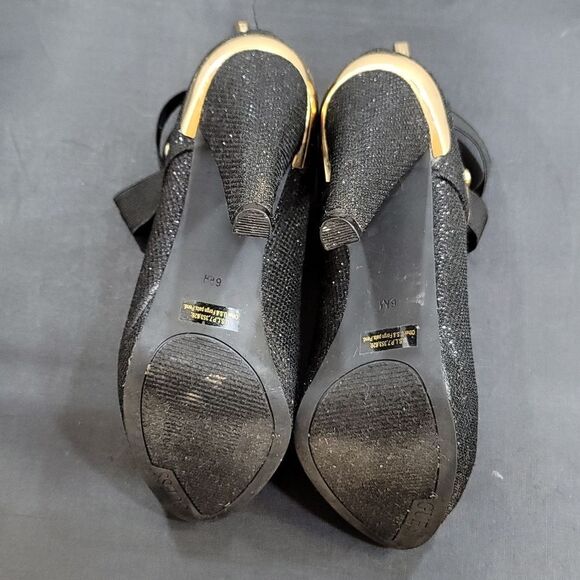 GUESS SHIMMER GLITTER CRISS-CROS STRAPS HIGH HEEL STILETTO PUMP - Picture 14 of 15